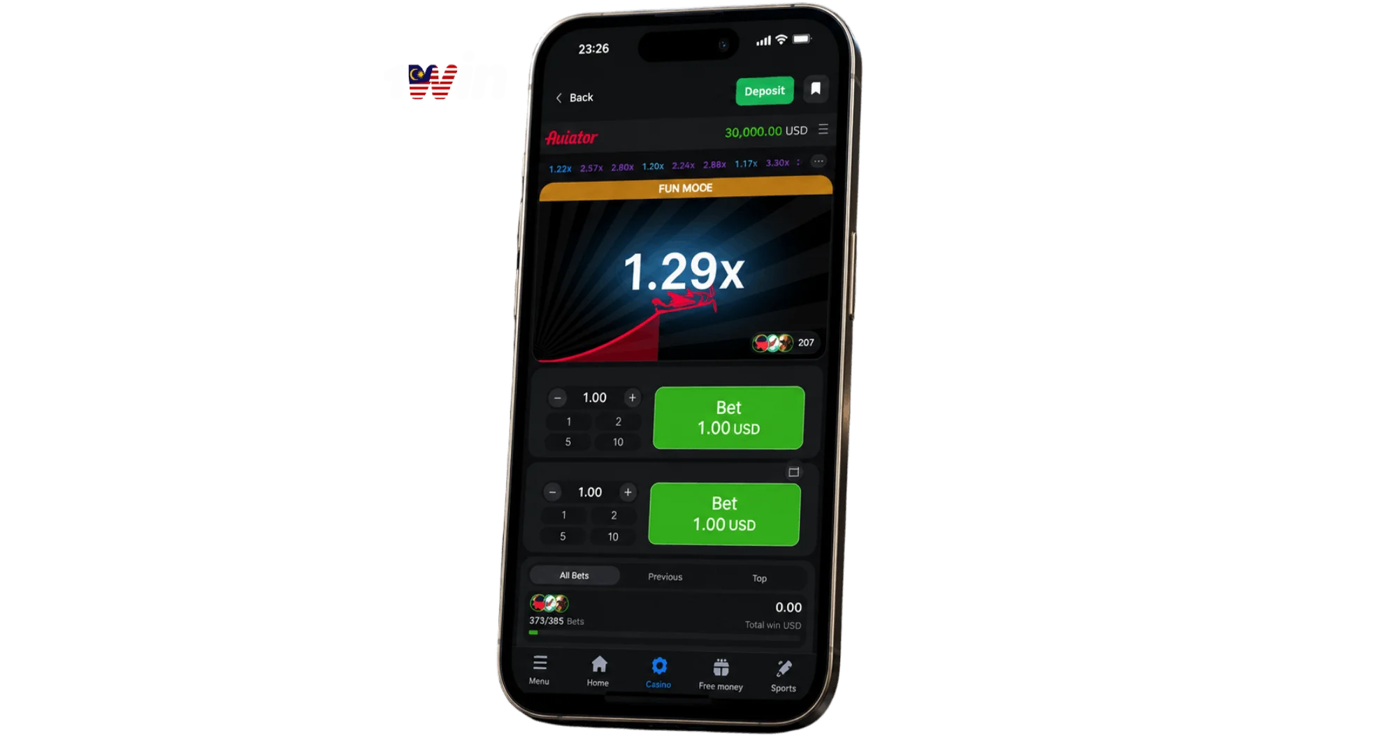 1Win Aviator mobile app for Android and iOS