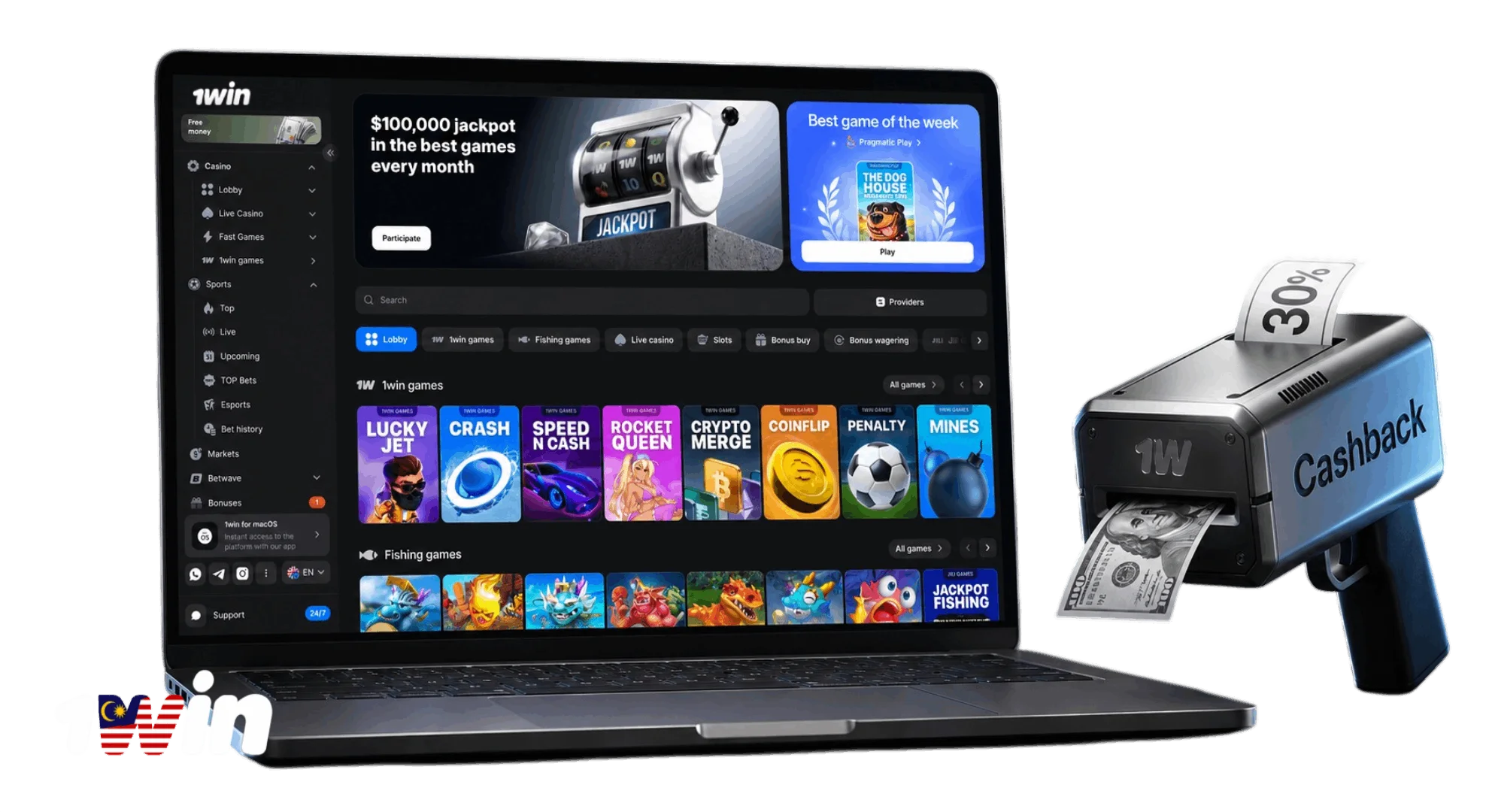 1win Casino Cashback and Free Spins Promotions