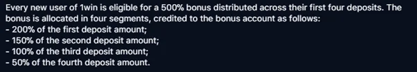 1win bonus