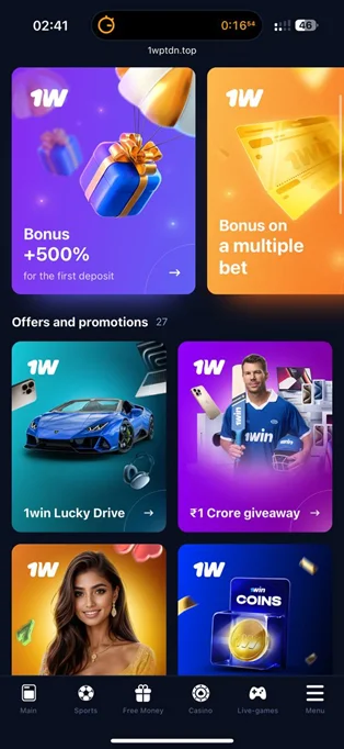 1win casino app