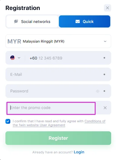 1win bonus codes